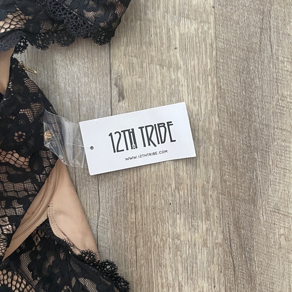 12th Tribe Elegant Black Lace Women's Dress #246 - Picture 15 of 16